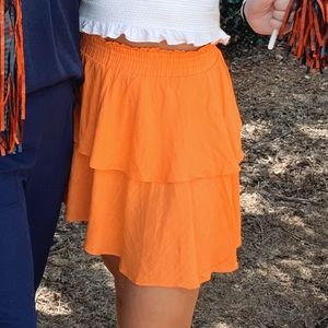 Orange Ruffle Skirt